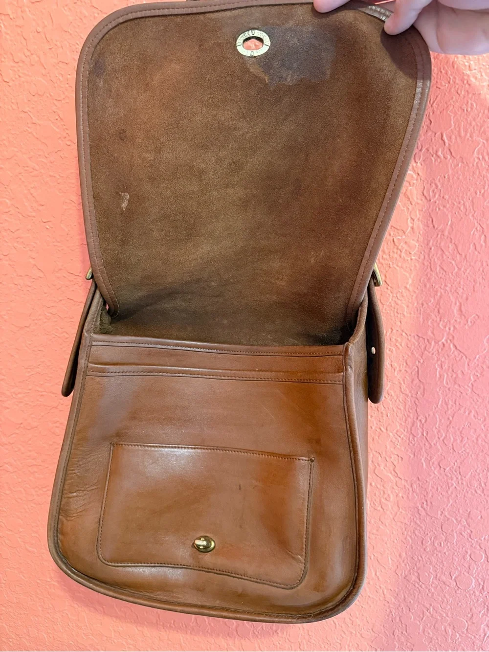 Vintage Coach Stewardess Bag 9525 Tan Brown